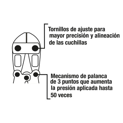 Pretul CP-12P, Cortapernos de mango tubular, en acero al cromo molibdeno, 12"