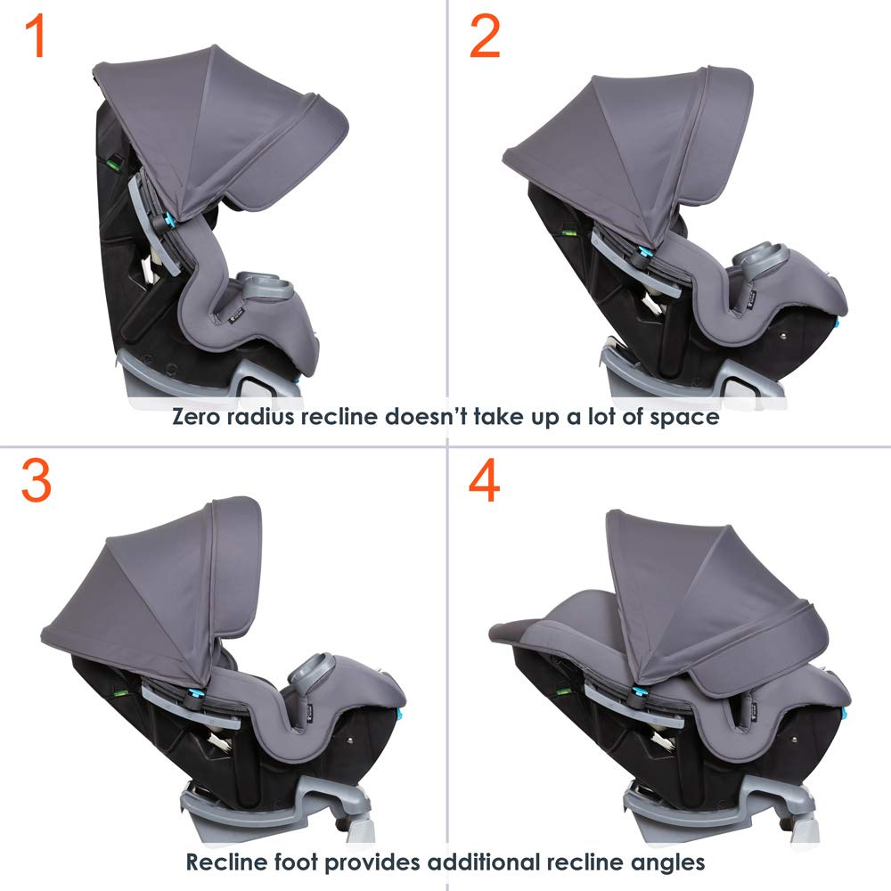 Baby Trend Cover Me Asiento Convertible de Automóvil 4 en 1 de 1.8 a 45.4 kg, Toldo Ajustable Integrado con Protección Solar UPF 50+, Vespa