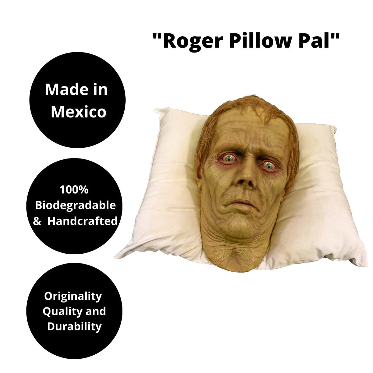 Roger Pillow Pal, Muñeco Original de Zombie, Prop Adorno Decorativo de El Regreso de los Muertos Vivos Ideal para Decorar el Hogar en Halloween y Colección