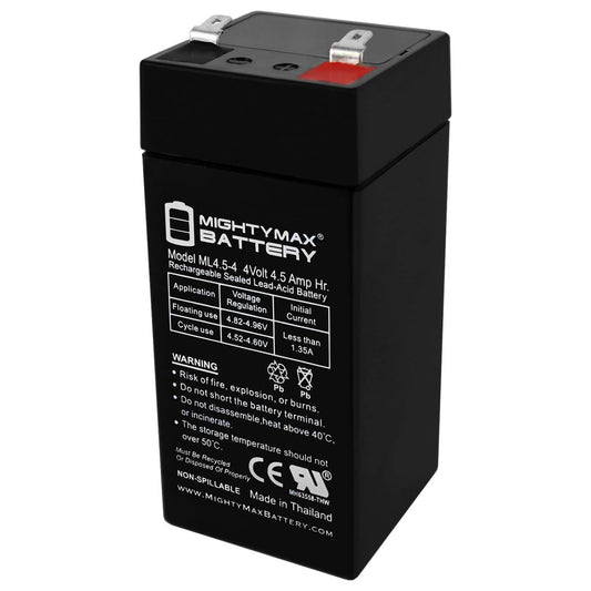 Mighty MAX Battery - Batería de Plomo sellada (4 V, 4,5 Ah)
