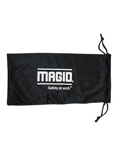Magid Glove & Safety - Vidrio de seguridad Y50BKAFC con marco clásico con cristales laterales permanentes, negro