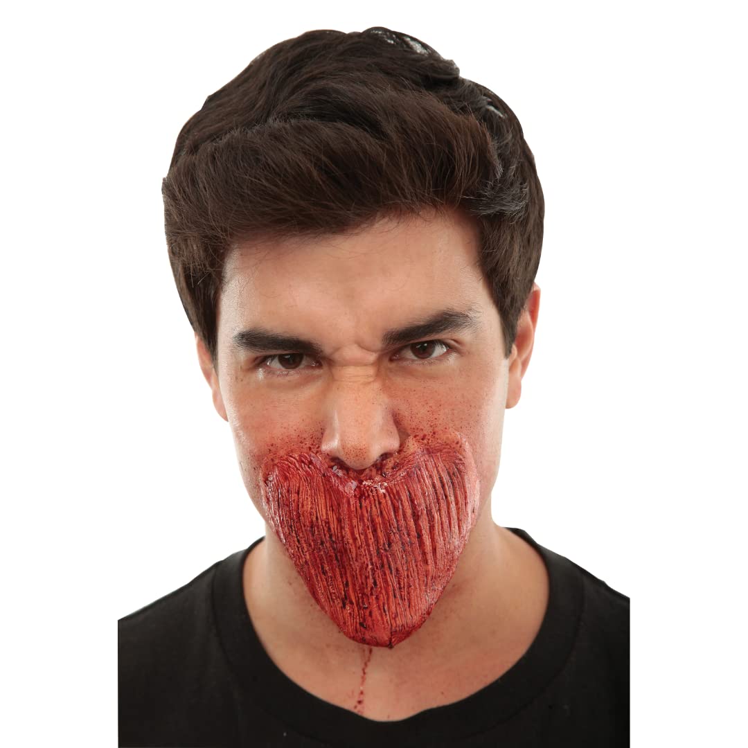 Mouthless, Aplicación de Boca Cocida Sangrienta, Maquillaje Snagriento Falso Ideal para Fiestas de Disfraces y Halloween