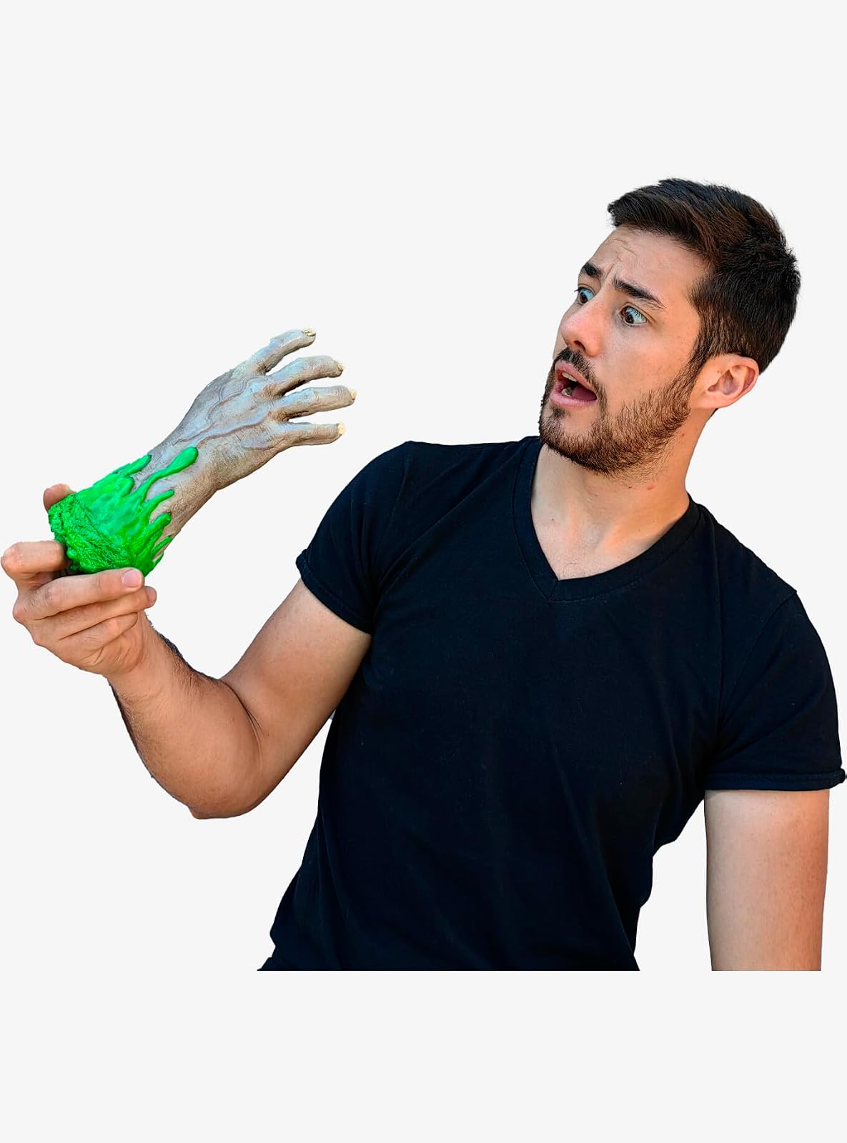 Ghoulish Productions Radioactive Hand, Articulo Decorativo de Mano Radioactiva Zombie, Decoraciones Sangrientas de Halloween para Decorar Casa de Terror, Hogar u Oficina