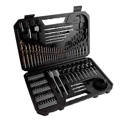 Bosch Set de Puntas y Brocas 103 unidades – Kit completo de taladro/atornillador para metal, madera y mampostería – Maletín de almacenamiento