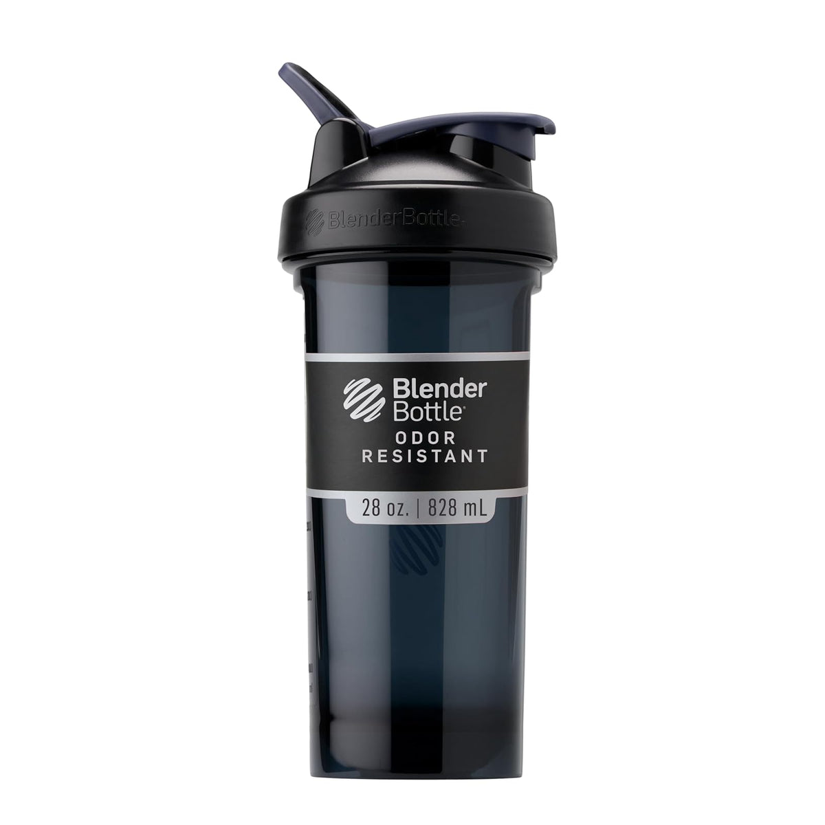 BlenderBottle Pro Series Shaker para Proteína - Negro - 0.8 Litros - Botella coctelera