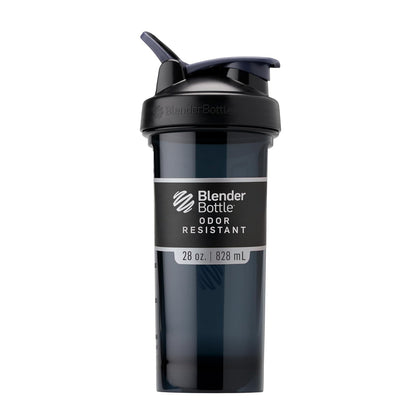 BlenderBottle Pro Series Shaker para Proteína - Negro - 0.8 Litros - Botella coctelera