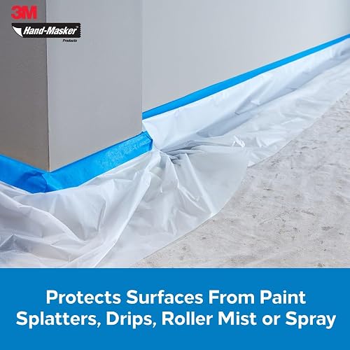 Scotch Painter's Tape MFB-9 Máscaras Plásticas 9x400 pies | 3600 pies cuadrados, resistencia a pintura y disolventes, borde de ataque fácil, sin sangrado