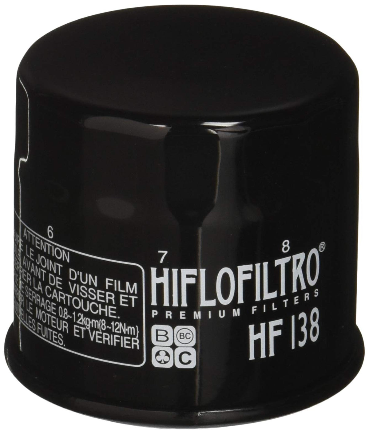 Hiflo Filtro HF138 Filtro Aceite Negro Alta Calidad Estándar
