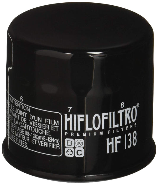 Hiflo Filtro HF138 Filtro Aceite Negro Alta Calidad Estándar