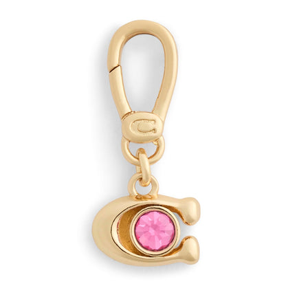 Coach Dije Coleccionable Signature para Collar o Pulsera - Talla única - Rosa, dorado
