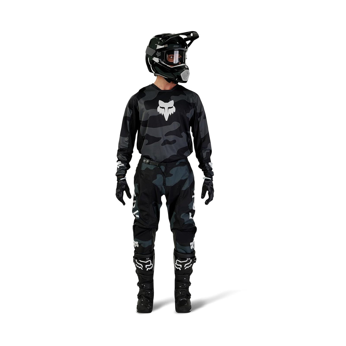 Fox Racing 180 Jersey Playera de Motocross para Hombre - M - Camo Negro
