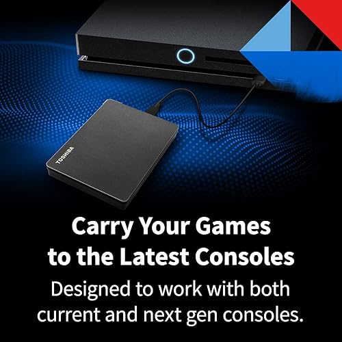 Toshiba Canvio Gaming HDTX110XK3AA - Disco Duro Externo portátil USB 3.0, Color Negro para Playstation, Xbox, PC y Mac