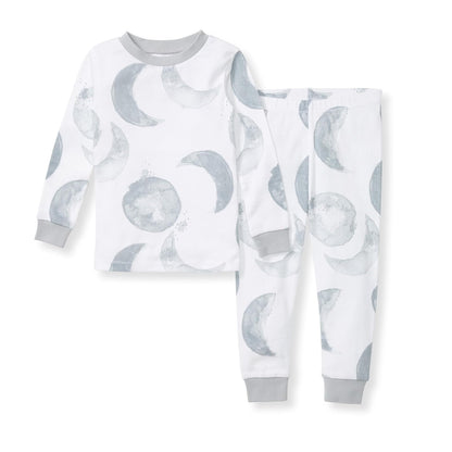 Burt's Bees Baby pijama de 2 piezas de algodón orgánico - Hello Moon Azul claro - 8 Años