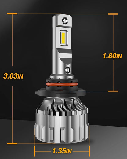 Sealight Bombillas LED 9005/HB3 36000 LM, 6500 K, Blanco Frío, 60,000+ Horas, IP68, Paquete de 2
