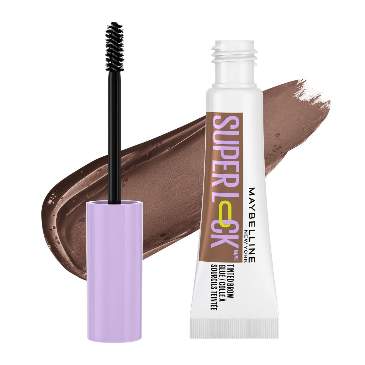 Maybelline Super Lock Gel de Cejas de Larga Duración, Efecto Laminado, 7 g - Medium Brown