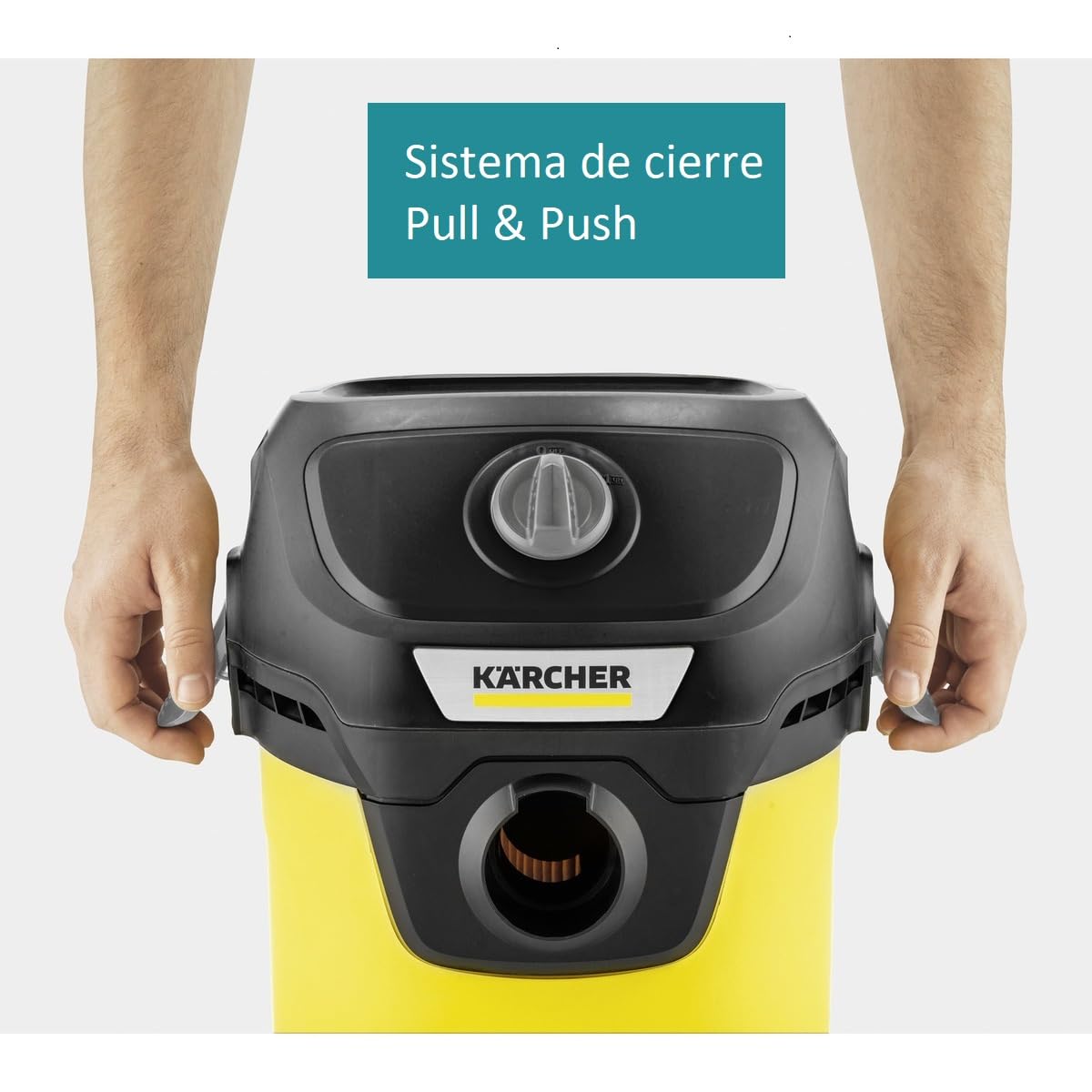Kärcher Aspiradora depósito de plástico de 17 l, Cable de 4 m, Filtro de Cartucho de una Pieza KWD-3