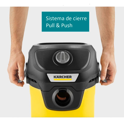 Kärcher Aspiradora depósito de plástico de 17 l, Cable de 4 m, Filtro de Cartucho de una Pieza KWD-3