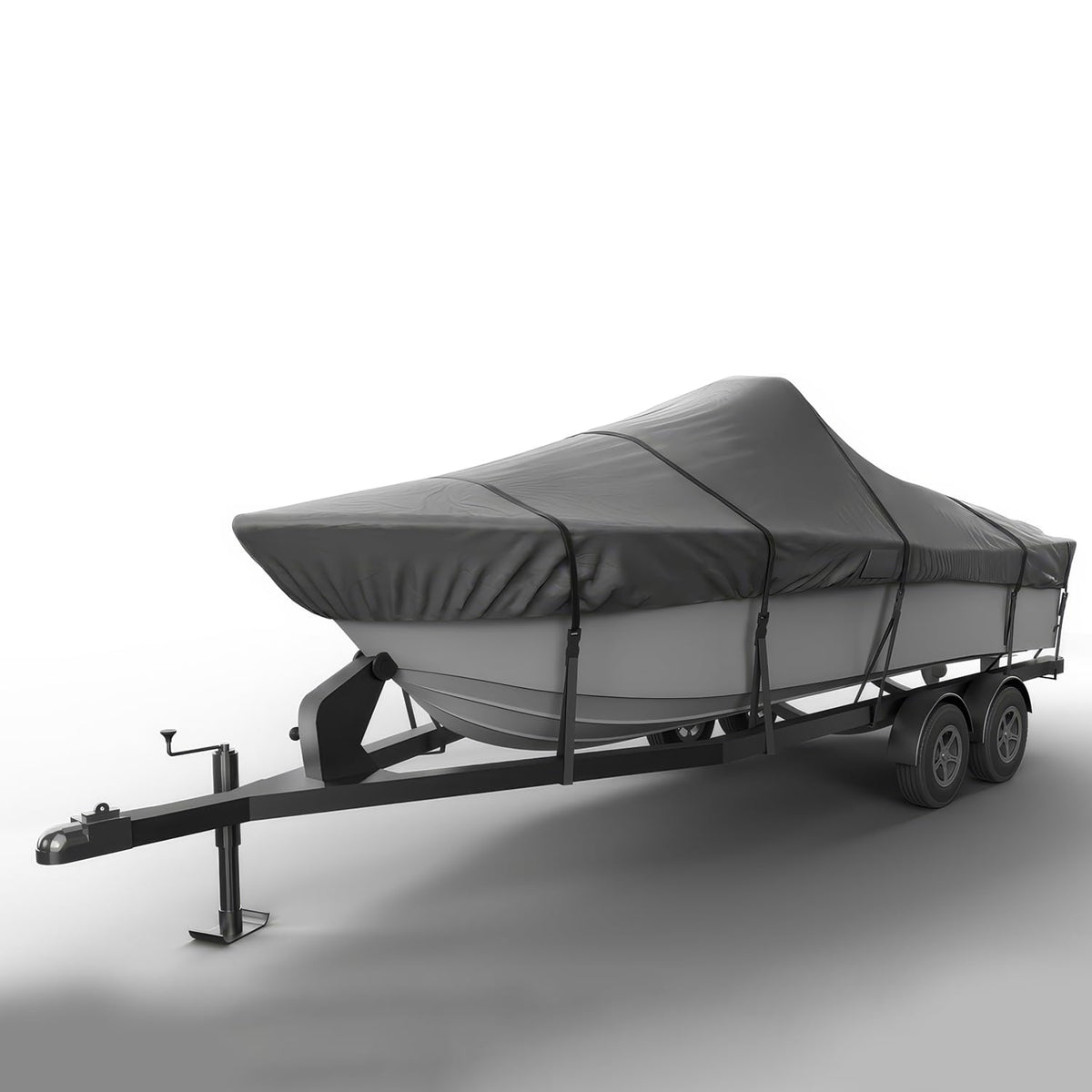 Seal Skin Covers Funda para Barco con Consola Central, Impermeable, Protección para Todo Clima, Cubierta de Grado Marino para Barcos de 21'-22' de Largo y hasta 106" de Ancho con Correa y Hebilla - Gris - 23'-24'L x 106"W (beam)