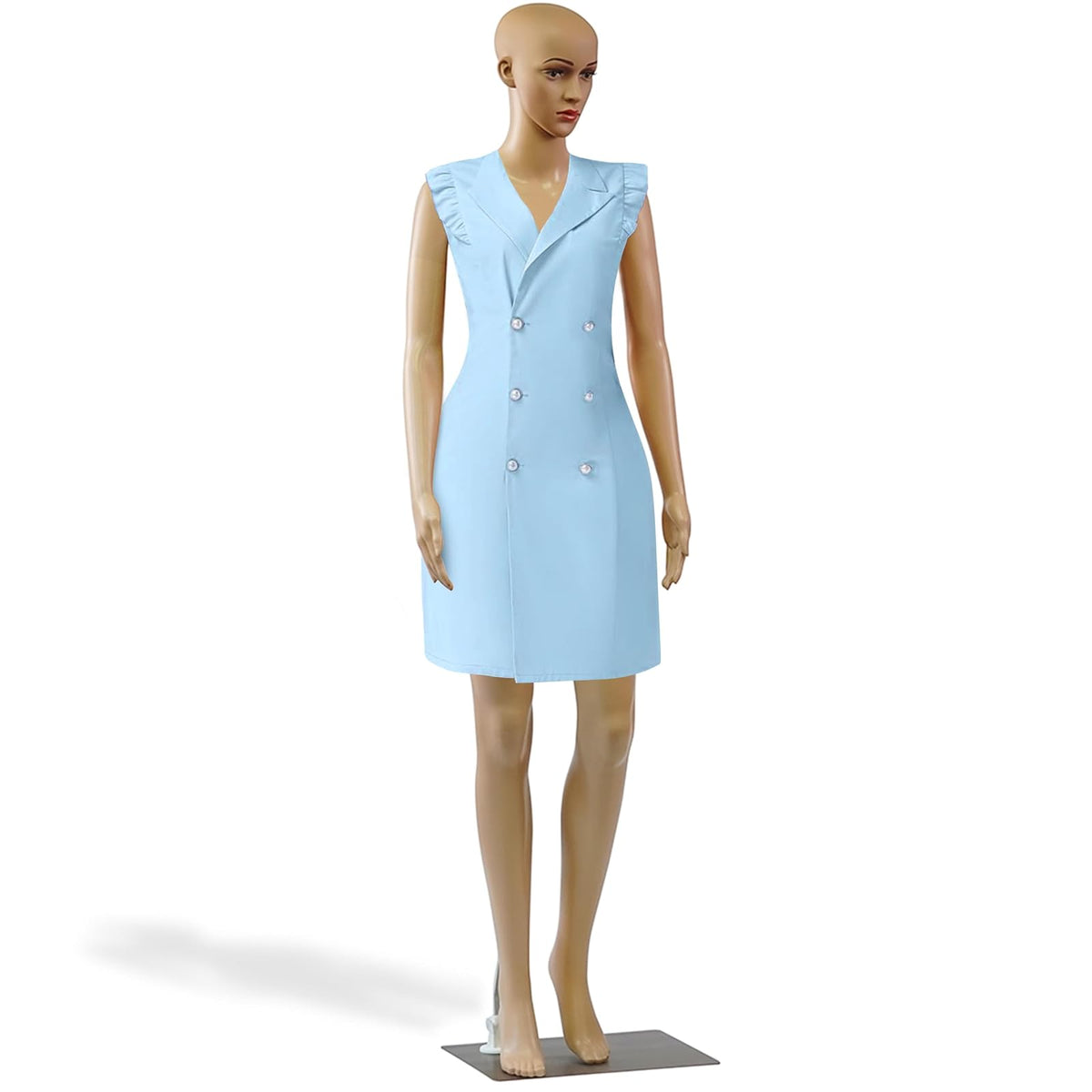 SereneLife Maniquí Masculino 185cm Cabeza Ajustable Desmontable - Femenino - Natural