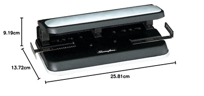 Swingline Perforadora Easy Touch, Ajustable 2/3 Perforaciones para Uso Intenso, Negro/Gris. P5110