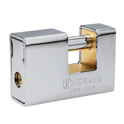 Hermex COR-80Q Candado Antipalanca Blindado 80mm - Llave tetra