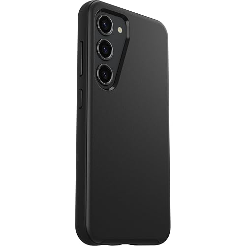 OtterBox - Funda para Galaxy S23 Symmetry Series, Color Negro, Ultra Elegante, Compatible con Carga inalámbrica, Bordes elevados Que protegen la cámara y la visualización