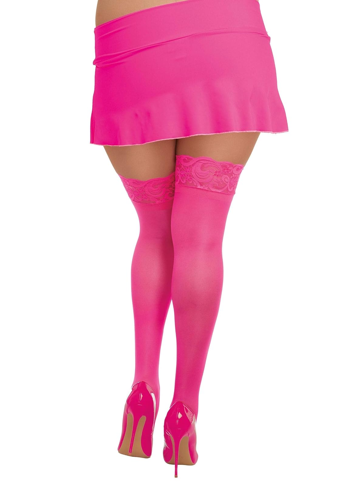 Dreamgirl Parte superior de encaje de silicona para mujer, color negro, talla única, Negro -, Talla única
