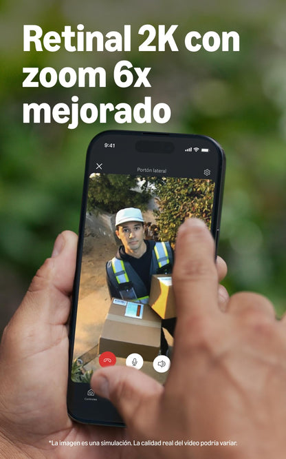 Cámara para exteriores con enchufe Ring (última generación), seguridad para hogar o negocio, video Retinal 2K gran angular, zoom mejorado 6x, visión nocturna de colores realistas con poca luz, negro