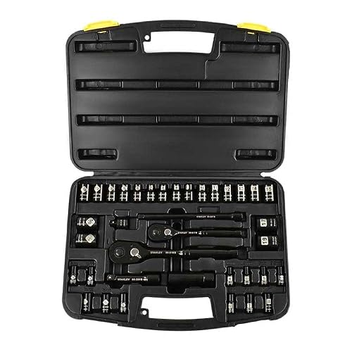 STANLEY Juego de Llaves 3/8" con Caja de Herramientas, 37 Piezas, 87-320 | Juego de Llaves Mecánicas 3/8", Incluye Caja de Herramientas, 37 Piezas
