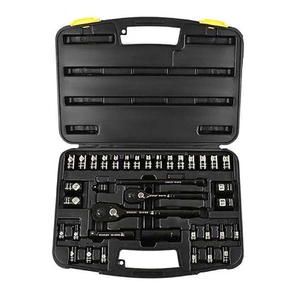STANLEY Juego de Llaves 3/8" con Caja de Herramientas, 37 Piezas, 87-320 | Juego de Llaves Mecánicas 3/8", Incluye Caja de Herramientas, 37 Piezas
