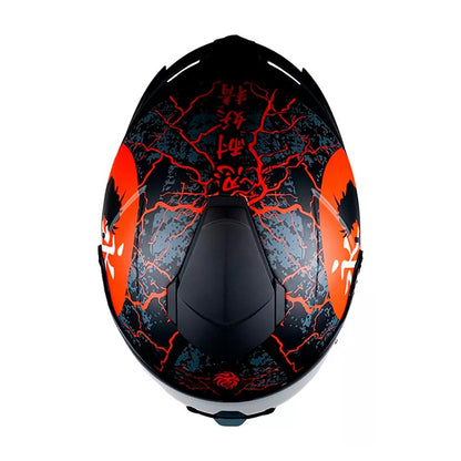 KOV Casco Buster Rider Armour Rojo Deportivo para Moto Pista Certificado Dot