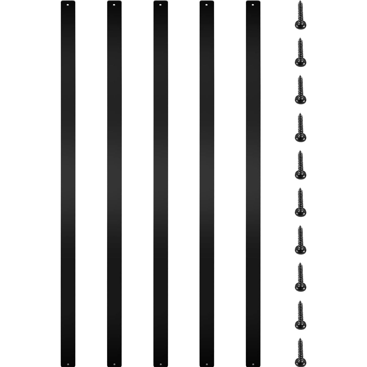 VEVOR de cubierta, paquete de 76 ejes de metal para cubierta, balaustre de escalera de 29.5 x 1 x 0.5 pulgadas con tornillos, de cubierta de aleación de aluminio para madera y