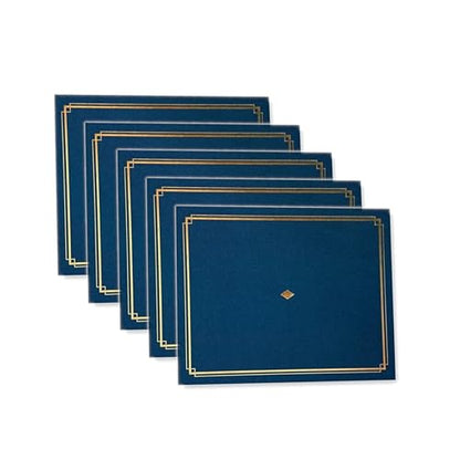 Gartner Studios 54516 - Soporte de certificado azul marino con detalles de lámina dorada, soporte de certificado azul marino para diploma, se adapta a documentos de 8.5 x 11 pulgadas, 36 unidades