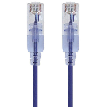Monoprice SlimRun Cable de Conexión Ethernet Cat6A, 10 Gbit/s - Púrpura - 10ft - Paquete de 10