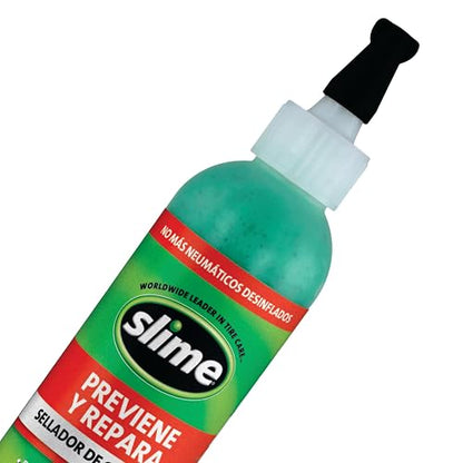 Slime® SELLADOR DE Llantas con CÁMARAS. Aplicador con 8 FL oz (237 ml).