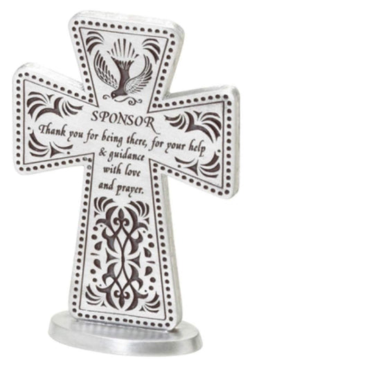 Cathedral Art (Abbey & CA Gift Patrocinador Standing Message Cruz, 7.6 cm, Blanco