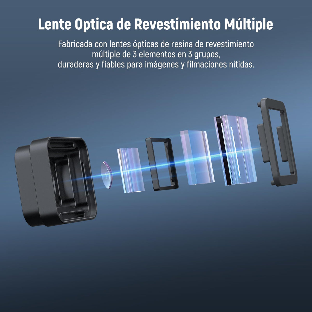 NEEWER 1.2X Lente Anamórfica Compatible con GoPro Hero 12, 11, 10 y 9 (Negro), Efecto Cinematográfico Panorámico con Destellos Azules, Lente Optica HD Multicapa Antirreflejos, LS-56