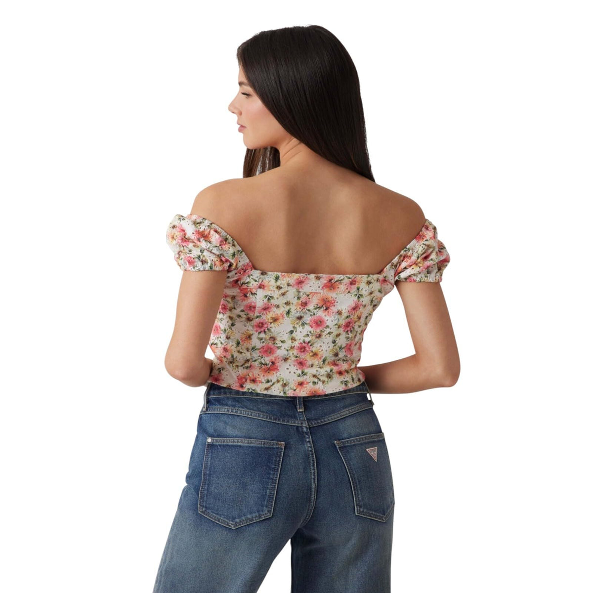 Guess Top SS Eliane con Volumen Estilo Puff