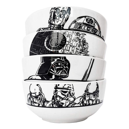 Fun Kids 2415-3089 Juego de Vajilla Disney Star Wars de Porcelana para 4 Personas 12 Piezas Blanca