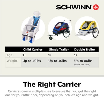 Schwinn - Portabicicletas para niños, niños pequeños y niños
