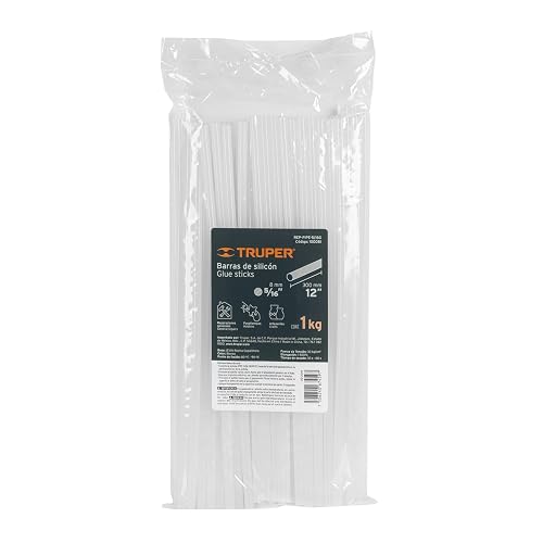 Truper REP-PIPE-5/16G, Bolsa con 1 kg de barras de silicón de repuesto p/PIPE-5/16