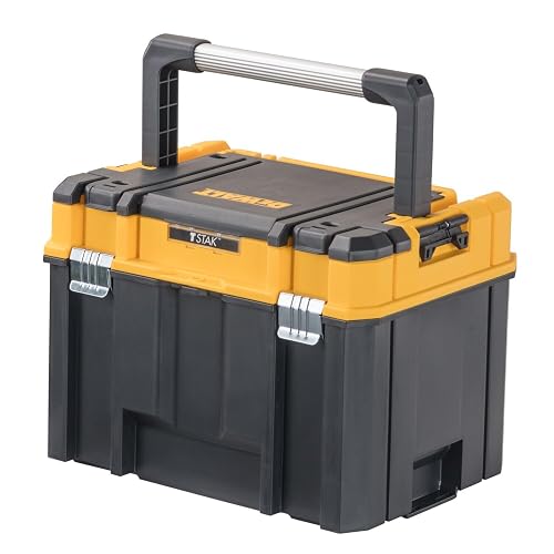 DEWALT Caja de herramientas, 18" (45cm), sistema modular apilable, caja organizadora profunda (DWST17814)