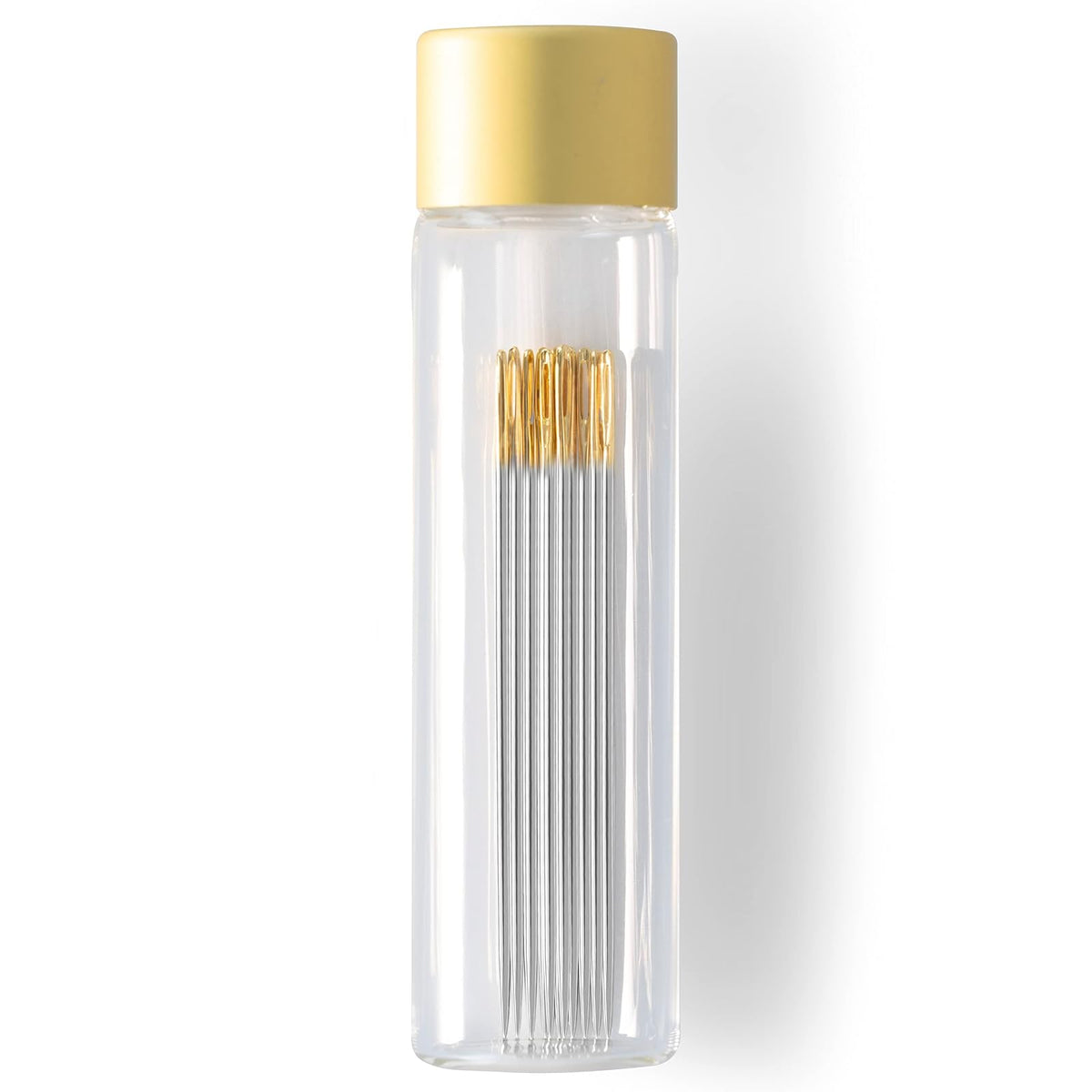 Dritz Gold Eye - Agujas para acolchar de puntadas grandes, tamaño 5, 12 unidades, color plateado