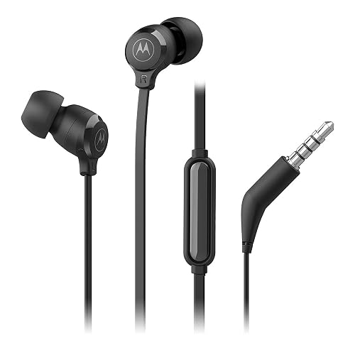 Motorola Sound - Earbuds 3S Auriculares Manos Libres, con Cable Plano Que no se enreda, Nueva Línea