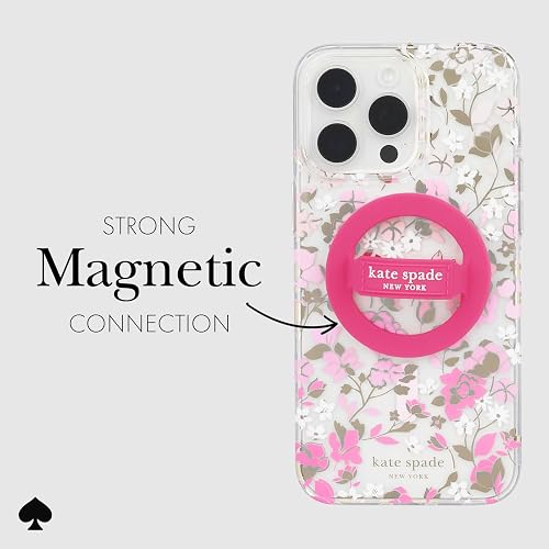 Kate Spade New York - Agarre magnético para teléfono, extraíble y Plegable, pompón Rosa