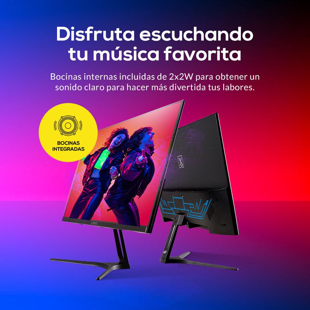 Lanix Monitor LX270 v9, 27 Pulgadas, Full HD 1080p, 75Hz, Panel IPS, FreeSync, HDMI/VGA, VESA 100x100, Negro