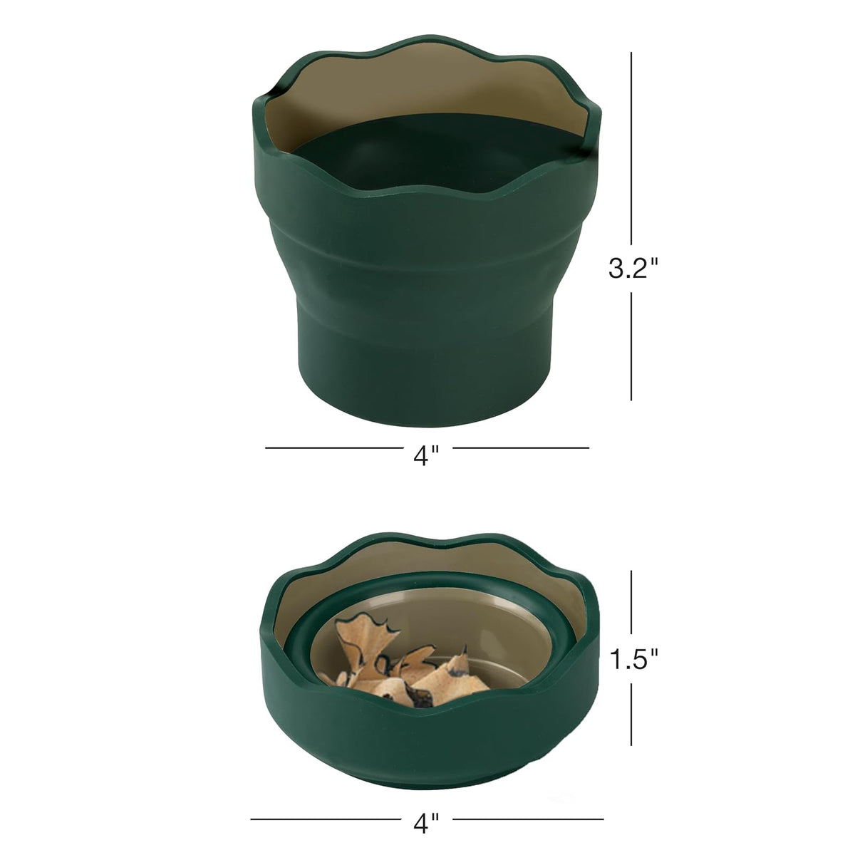 Faber-Castell Clic & Go Artist - Taza de agua, color verde oscuro
