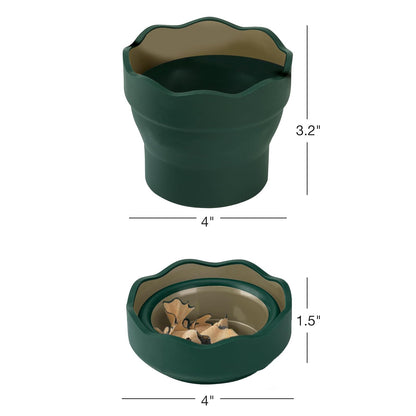 Faber-Castell Clic & Go Artist - Taza de agua, color verde oscuro
