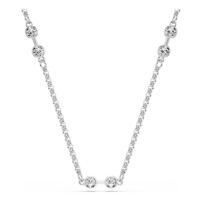 Collar Swarovski Remix, corte redondo, blanco, baño de rodio