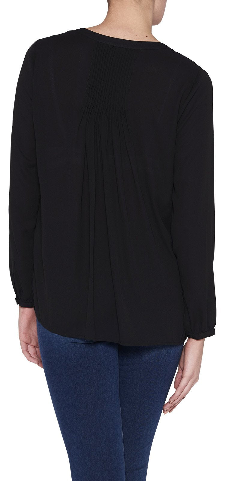 NYDJ Women's 3/4 Sleeve Pintuck Blouse